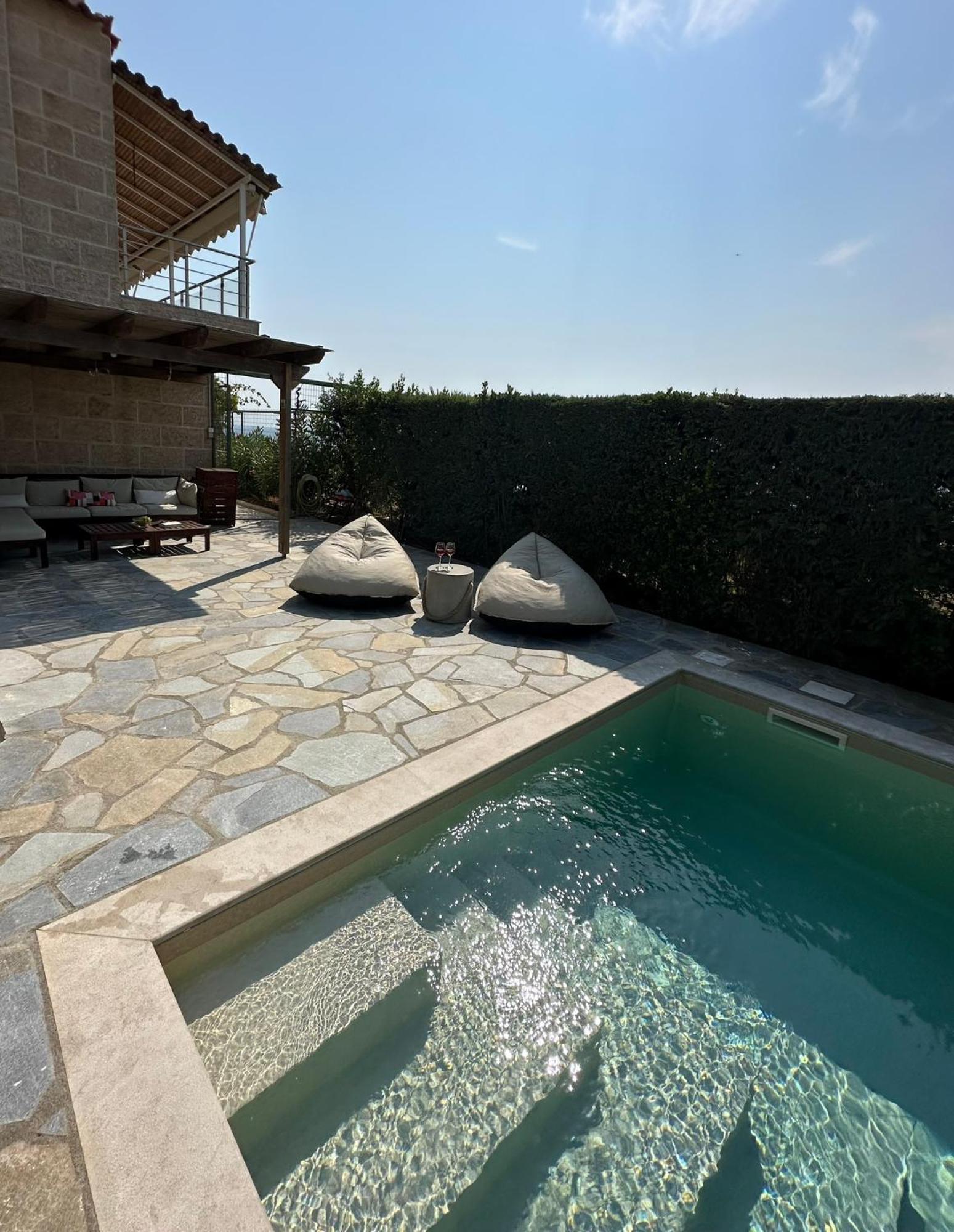 Villa Agia Marina 5M Walk To The Beach With Private Pool ภายนอก รูปภาพ